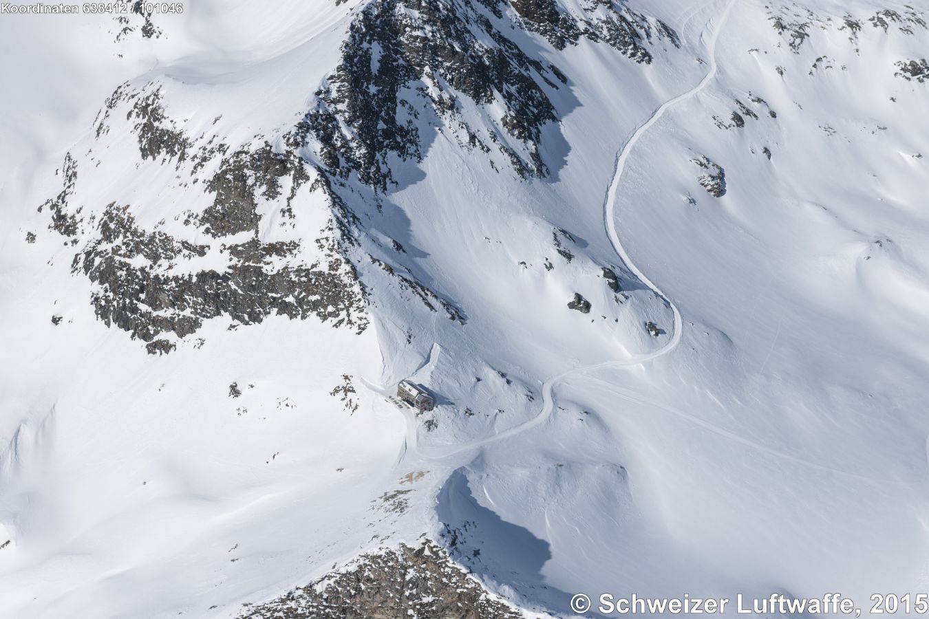 Britanniahütte SAC (3027m.ü.M.) am 'Klein Allalin', SSW von Saas-Almagell (2)